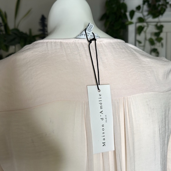 MAISON D’AMELIE XS BRAND NEW WITH TAGS, BLUSH, PINK BLOUSE NWT - Picture 7 of 12